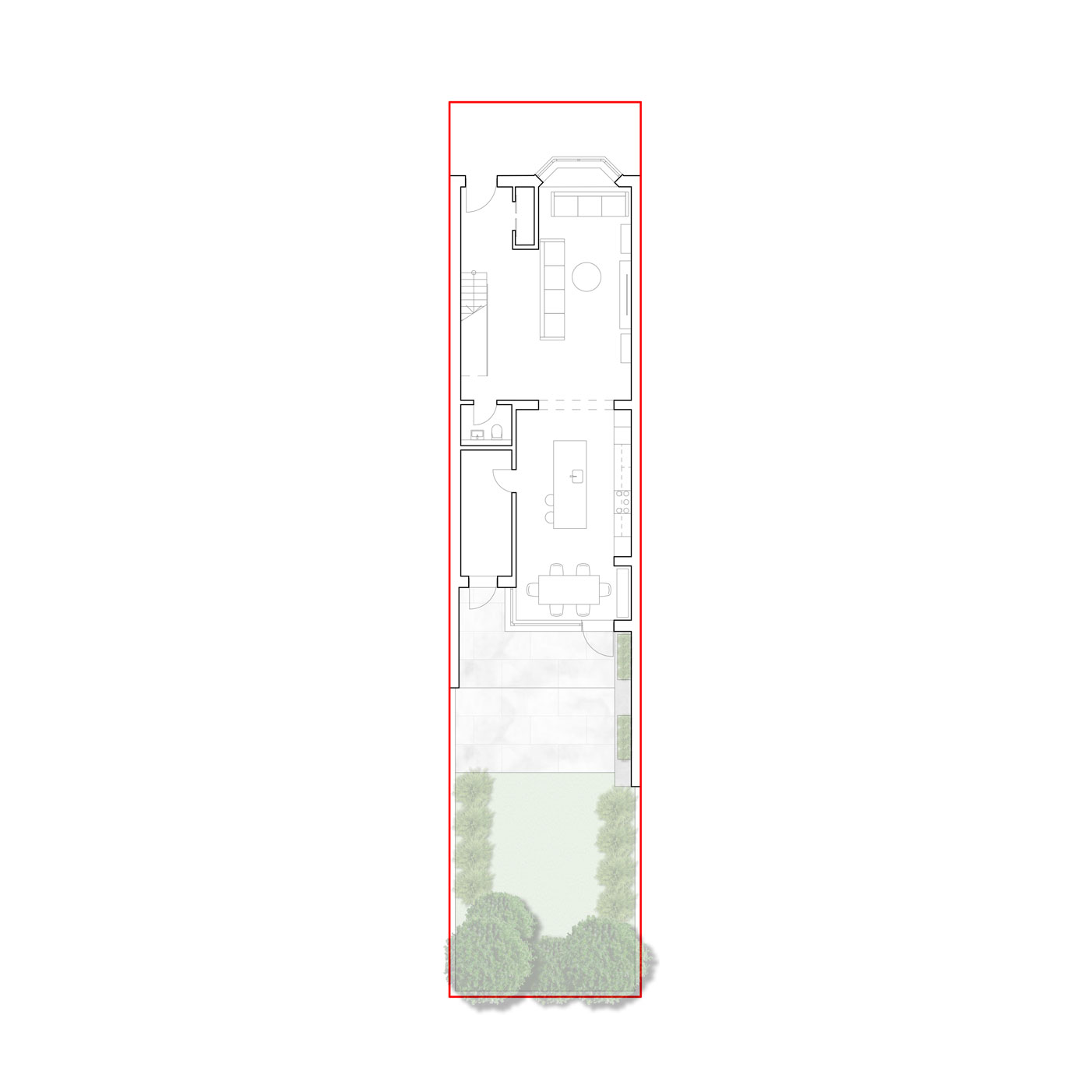 Highgate Avenue, Victorian terrace extension in Walthamstow, London: ground floor plan