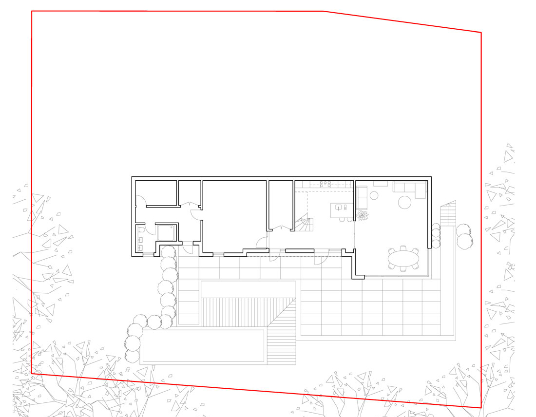 Brookfield Barn, new build barn home in Nottinghamshire: lower ground floor plan