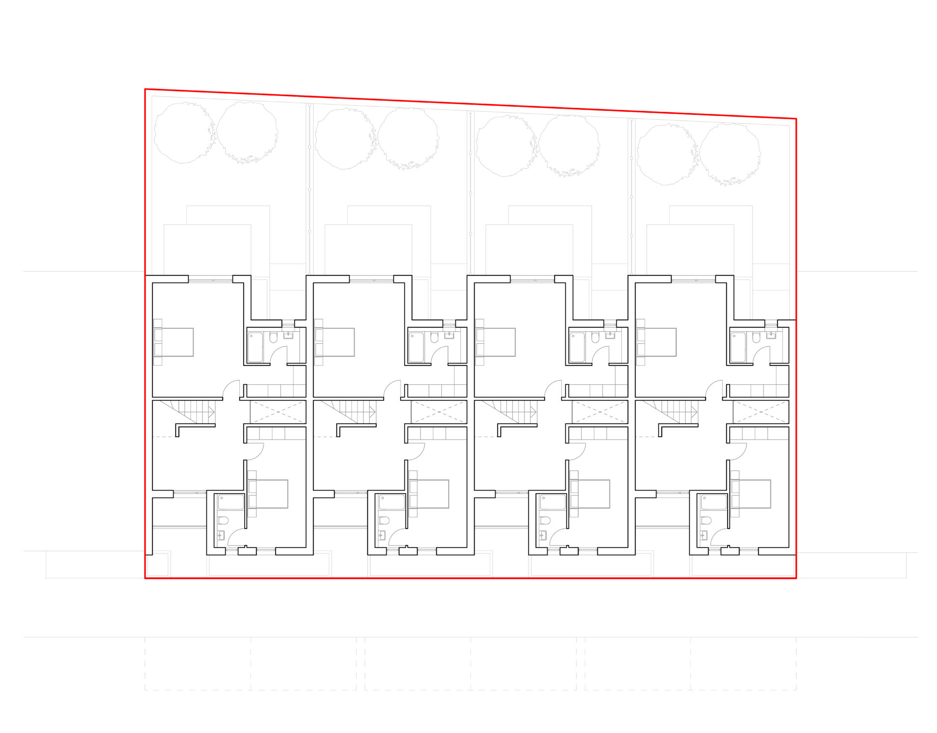 Camden Townhouses, new build townhouses in Camden, London: first floor plan