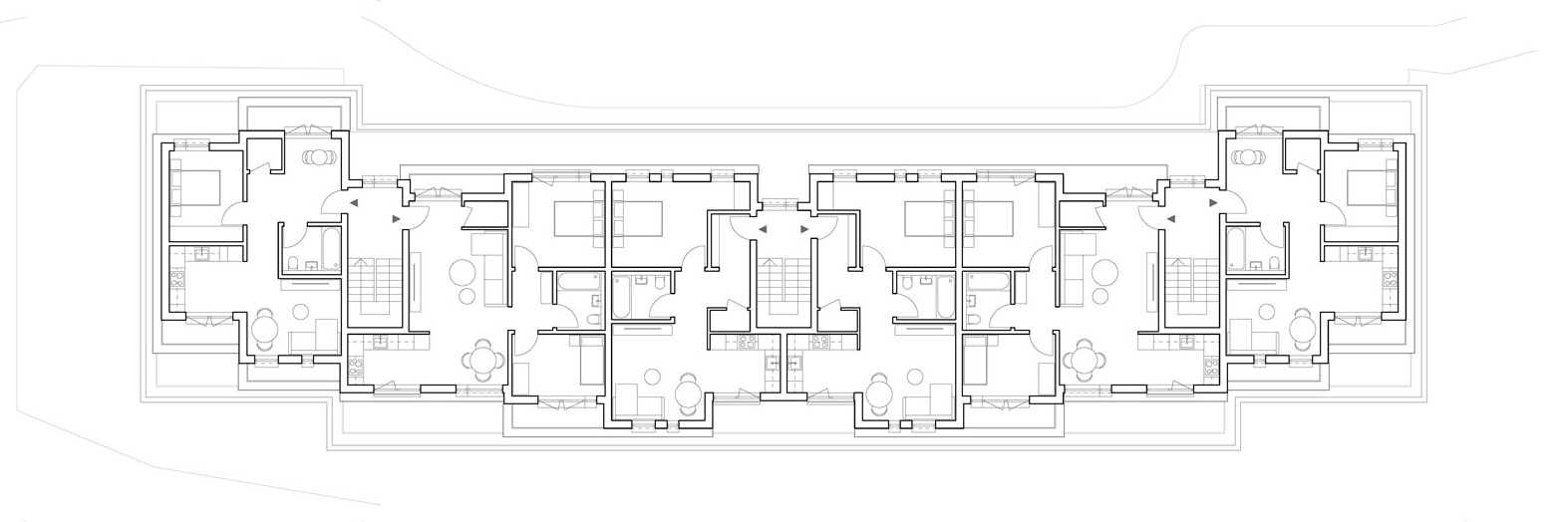 Hackney Airspace, rooftop airspace flats in Hackney, London: sixth floor plan