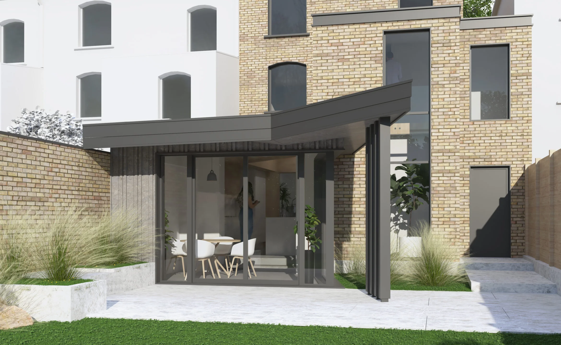 Victoria Road, Victorian house extension in London: exterior visualisation
