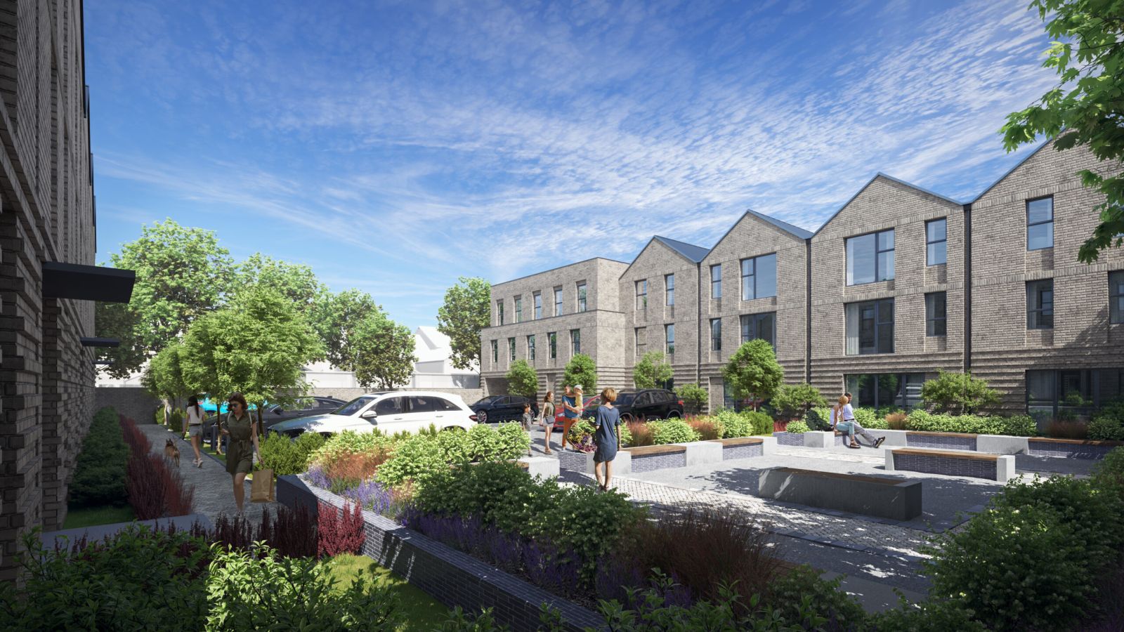 Anchorage Views, modular apartment scheme in Birmingham: exterior visualisation