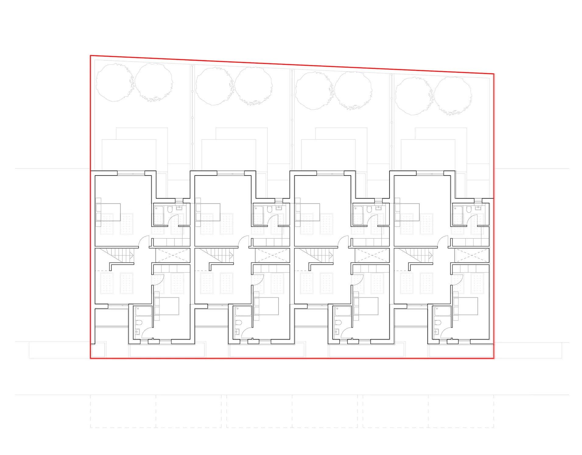 Camden Townhouses, new build townhouses in Camden, London: second floor plan
