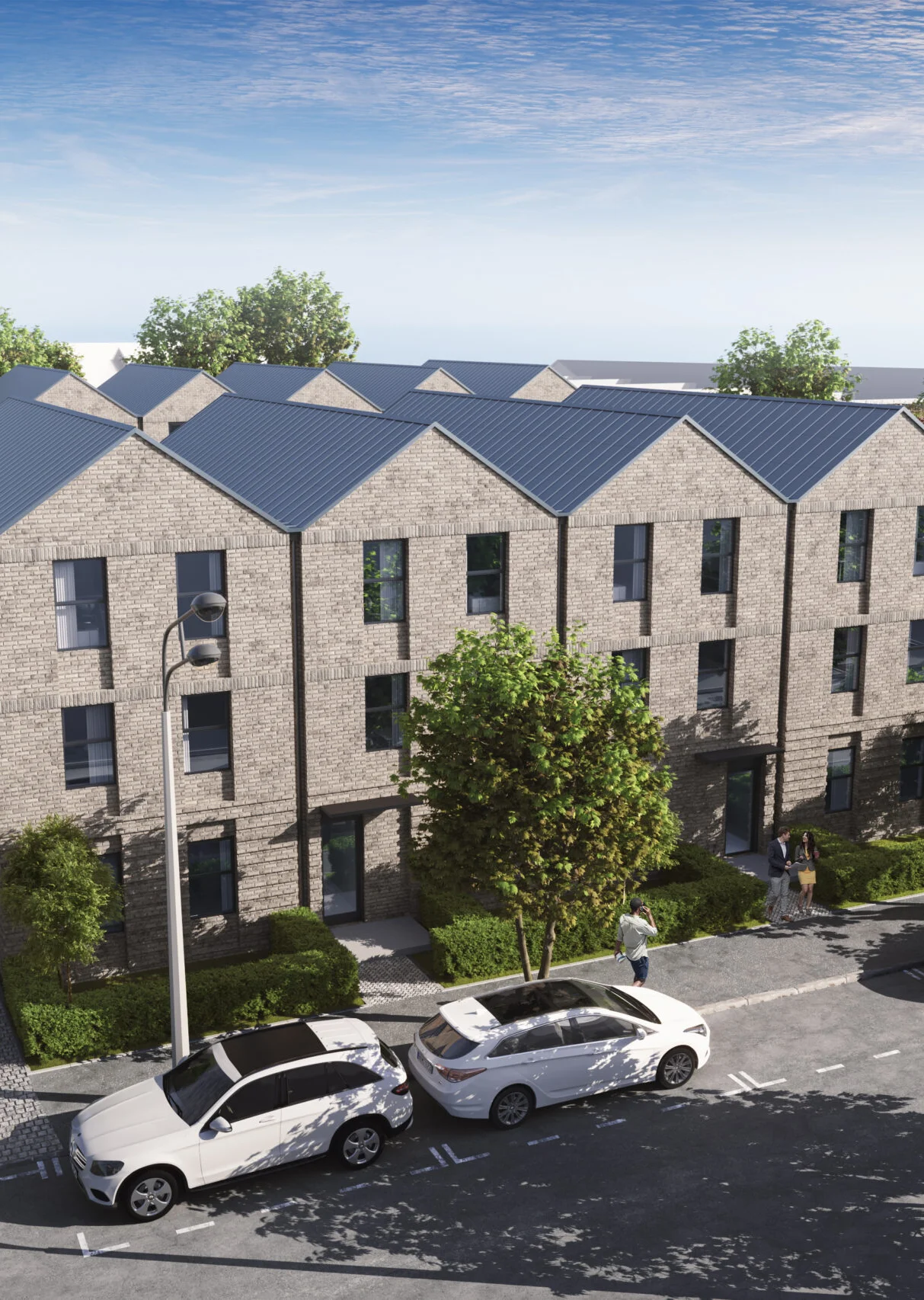 Anchorage Views, modular apartment scheme in Birmingham: exterior visualisation